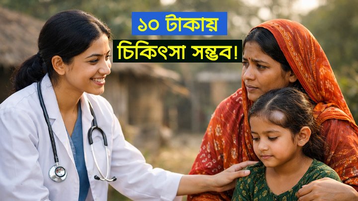 ১০ টাকায় চিকিৎসা সম্ভব! এই কথাটা শুনে একজন মা বিশ্বাসই করতে পারছিলেন না।