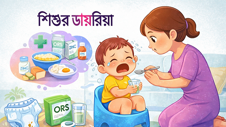 ডায়রিয়া হলে ভয় নয়—ORS, খাবার আর Zinc-ই বাঁচায়।